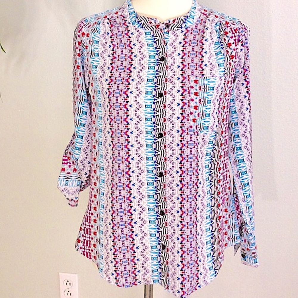 Grayson Ls Blouse S Multi Print - image 1
